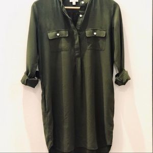 GAP XSP Hunter Green Shirt Dress